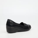 Butterfly Classics Maleficient 1 Faux Leather Low Wedge - Black footwear Butterfly Classics