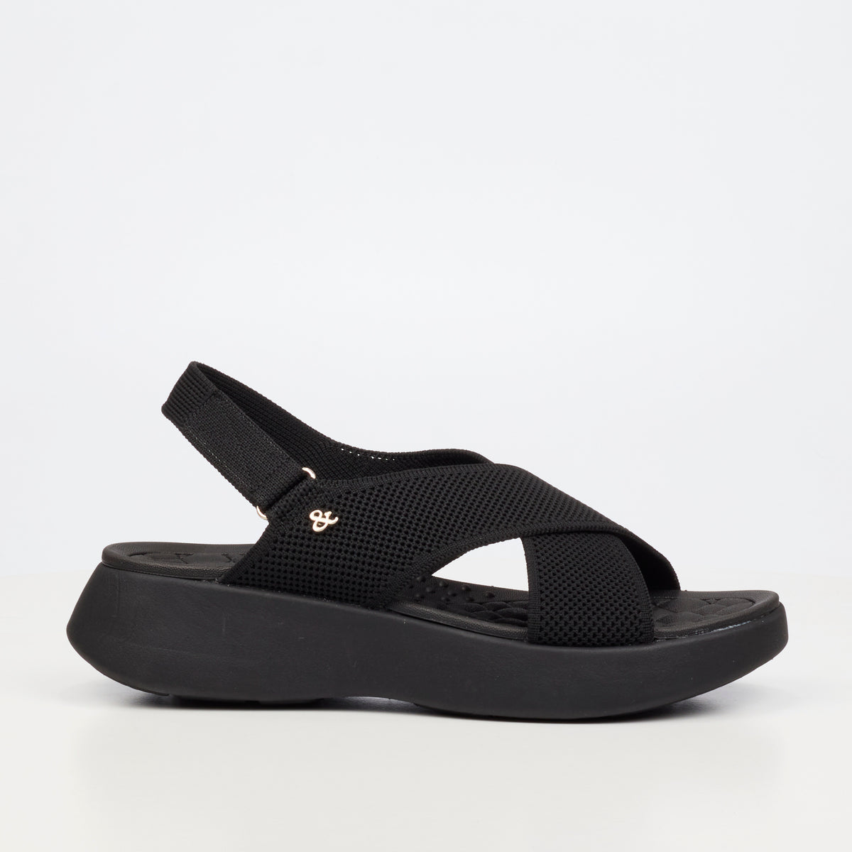 Heart & Sole Mallory 1 Flat Sandals - Black