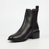 NIcci Tyler Marcella 1 Genuine Smooth Leather Ankle Boot - Black footwear Nicci Tyler