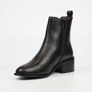 NIcci Tyler Marcella 1 Genuine Smooth Leather Ankle Boot - Black footwear Nicci Tyler