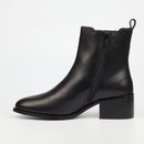 NIcci Tyler Marcella 1 Genuine Smooth Leather Ankle Boot - Black footwear Nicci Tyler