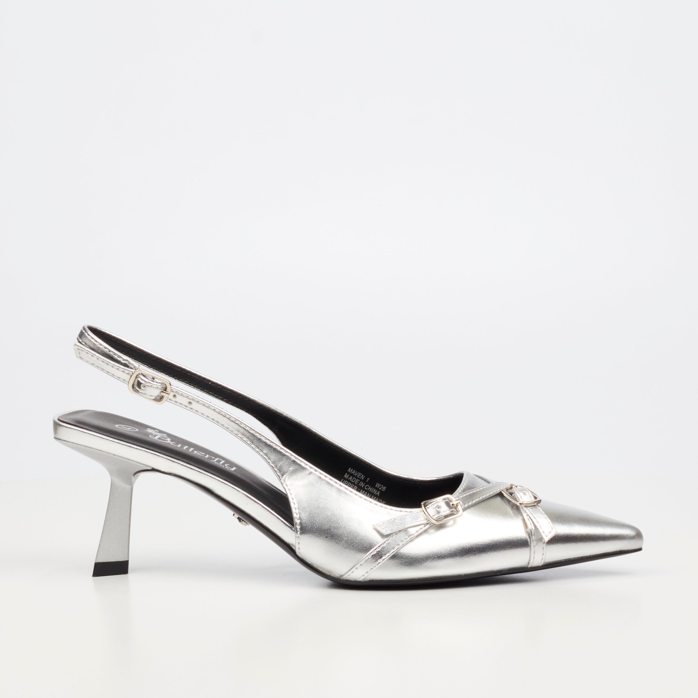 Butterfly Feet Maven 1 Heel - Silver footwear Butterfly Feet