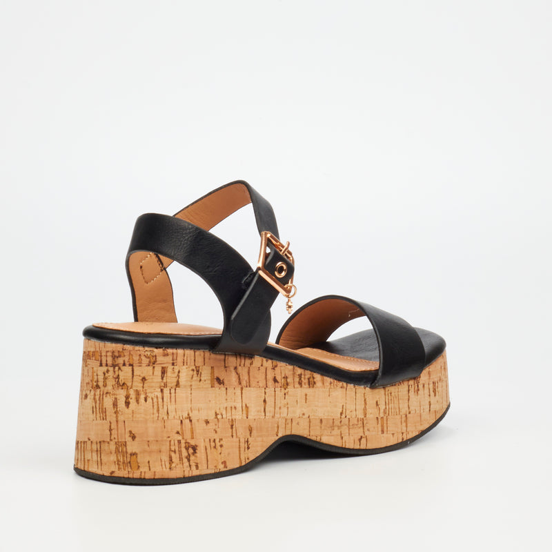 Miss Black Melbec 1 Wedge - Black footwear Miss Black   