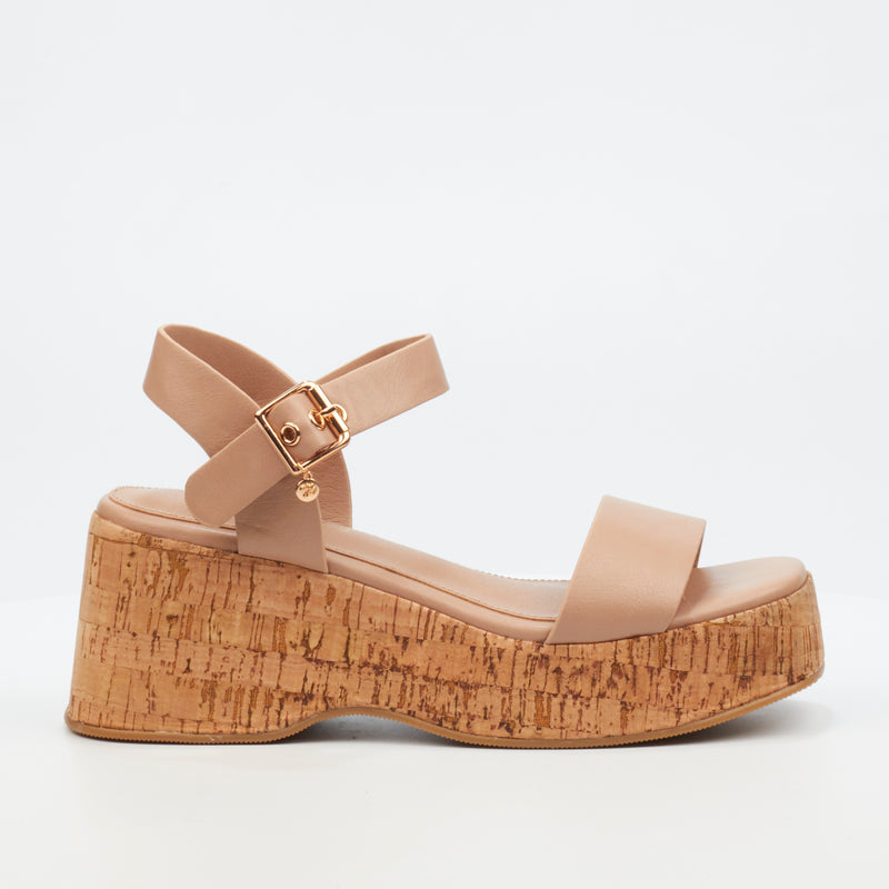 Miss Black Melbec 1 Wedge - Taupe footwear Miss Black   