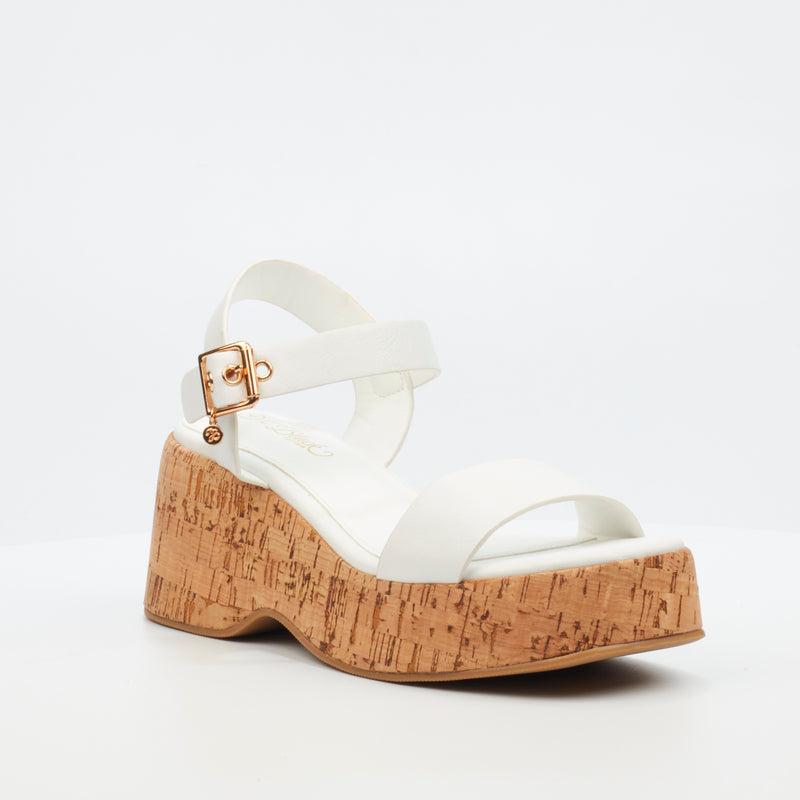 Miss Black Melbec 1 Wedge - White footwear Miss Black   