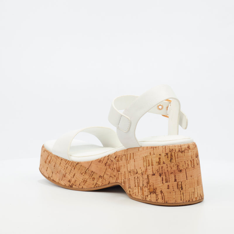 Miss Black Melbec 1 Wedge - White footwear Miss Black   