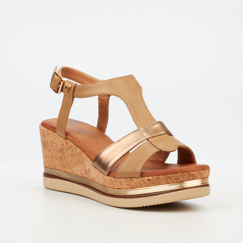 Butterfly Feet Melinda 1 Wedge - Taupe footwear Butterfly Feet
