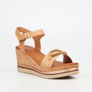 Butterfly Feet Melinda 3 Wedge - Beige footwear Butterfly Feet