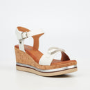Butterfly Feet Melinda 3 Wedge - White footwear Butterfly Feet