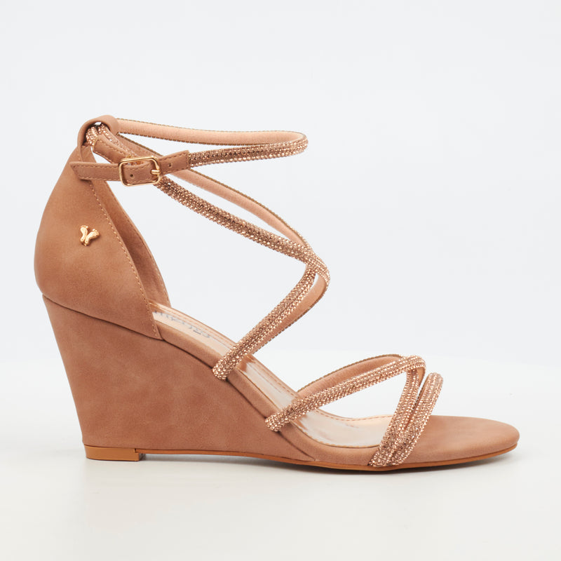 Butterfly Feet Mercia 1 Wedge - Rose Gold footwear Butterfly Feet   