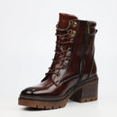 Miss Black Mercy 2 Ankle Boots Faux Leather - Chocolate