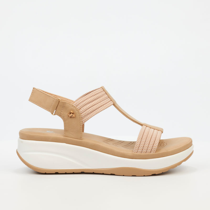 Butterfly Feet Mieko 1 Flatform - Beige footwear Butterfly Feet   