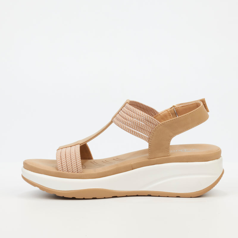 Butterfly Feet Mieko 1 Flatform - Beige footwear Butterfly Feet   