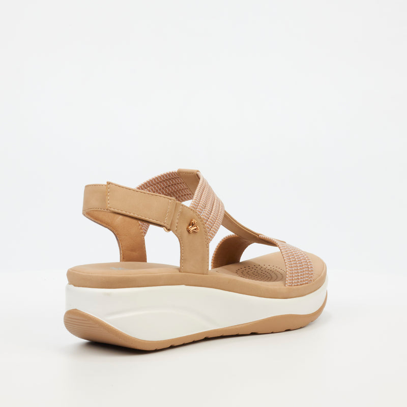 Butterfly Feet Mieko 1 Flatform - Beige footwear Butterfly Feet   