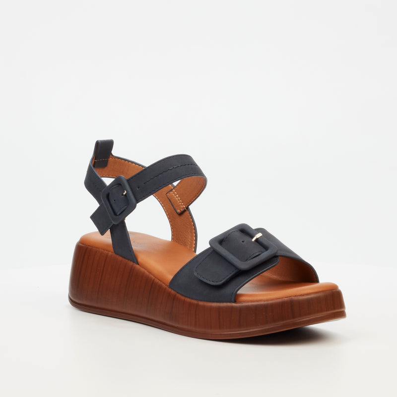 Butterfly Feet Mika 1 Flatform - Navy footwear Butterfly Feet   