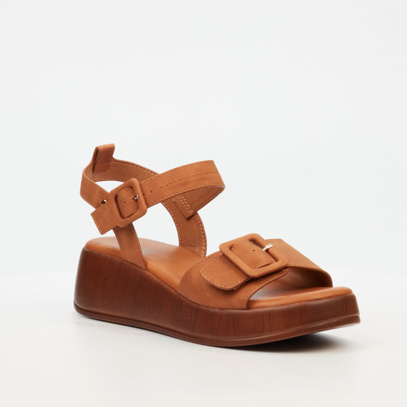 Butterfly Feet Mika 1 Flatform - Tan footwear Butterfly Feet   