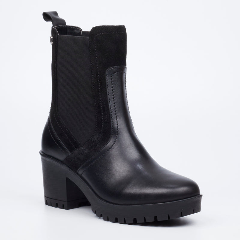 Nicci Tyler Miller 1 Handcrafted Leather Ankle Boot - Black footwear Nicci Tyler   