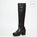 Nicci Tyler Miller 3 Genuine Leather High Boot - Black footwear Nicci Tyler