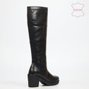 Nicci Tyler Miller 3 Genuine Leather High Boot - Black footwear Nicci Tyler