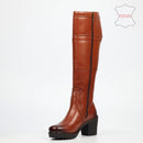 Nicci Tyler Miller 3 Genuine Leather High Boot - Tan footwear Nicci Tyler