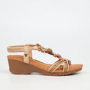Butterfly Feet Alysia 2 Wedge - Beige footwear Butterfly Feet
