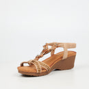 Butterfly Feet Alysia 2 Wedge - Beige footwear Butterfly Feet