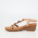 Butterfly Feet Alysia 2 Wedge - Beige footwear Butterfly Feet