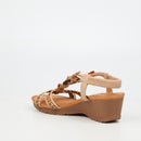 Butterfly Feet Alysia 2 Wedge - Beige footwear Butterfly Feet
