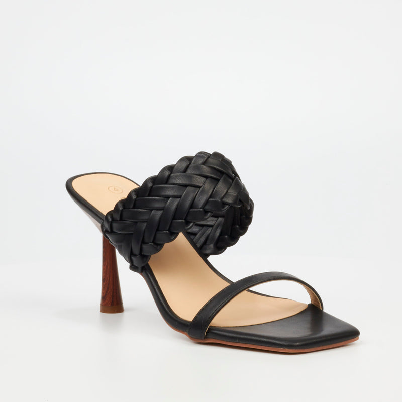 Miss Black Mocha 1 Heel - Black footwear Miss Black   