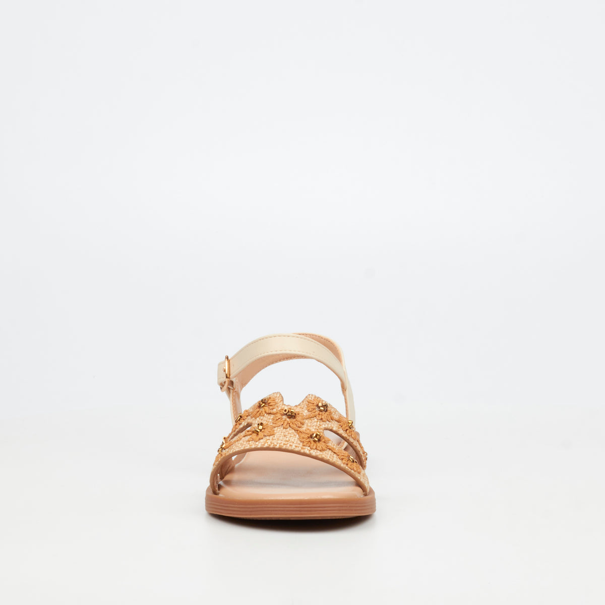 Little Miss Black Mona 1 Flat Sandal - Natural