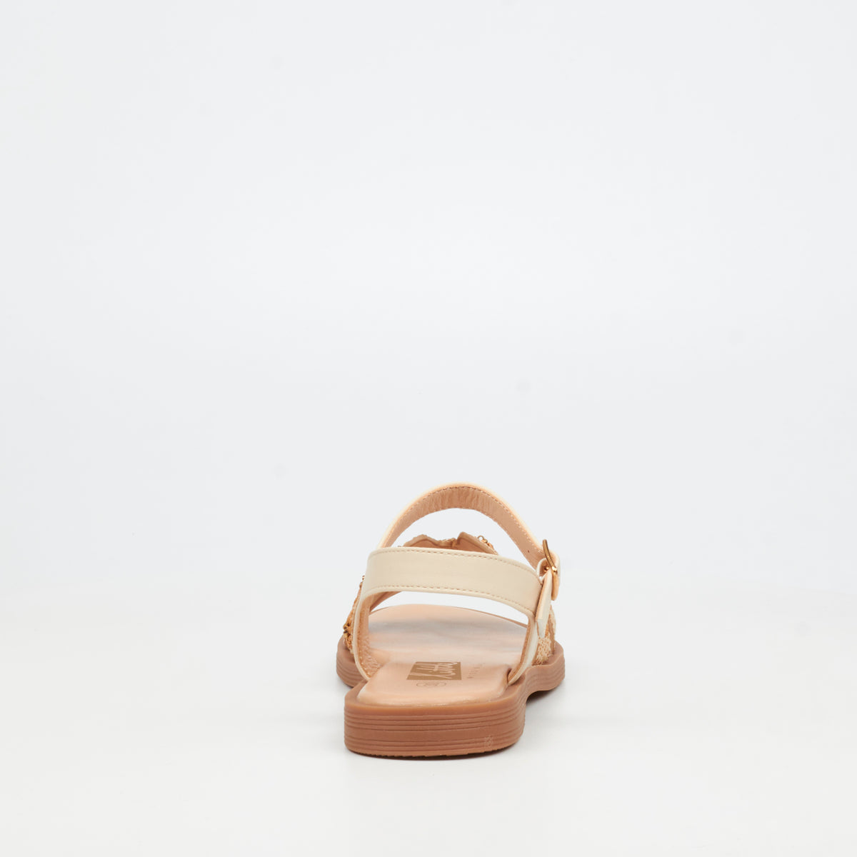 Little Miss Black Mona 1 Flat Sandal - Natural
