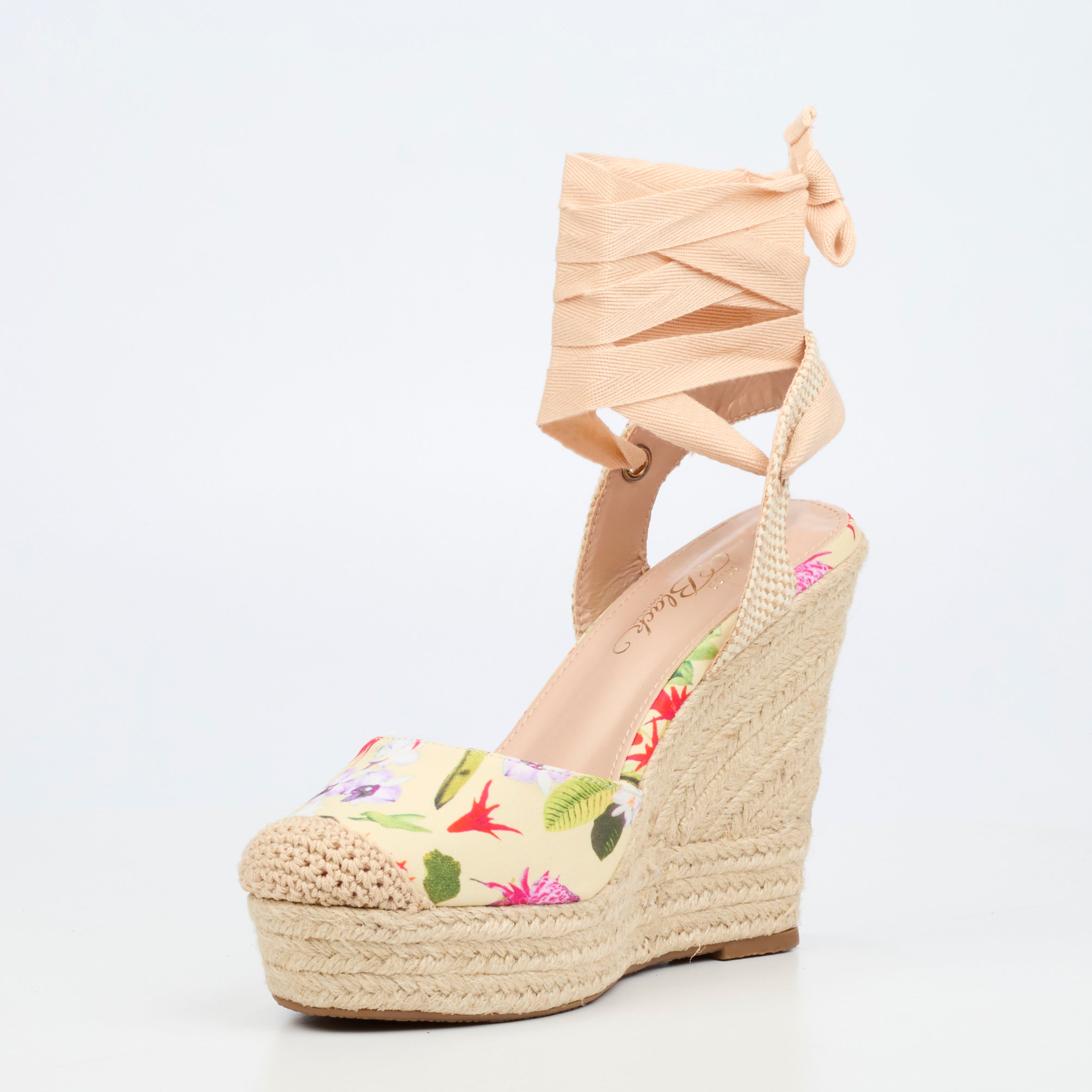 Miss Black Moniker 10 Wedge - Yellow footwear Miss Black