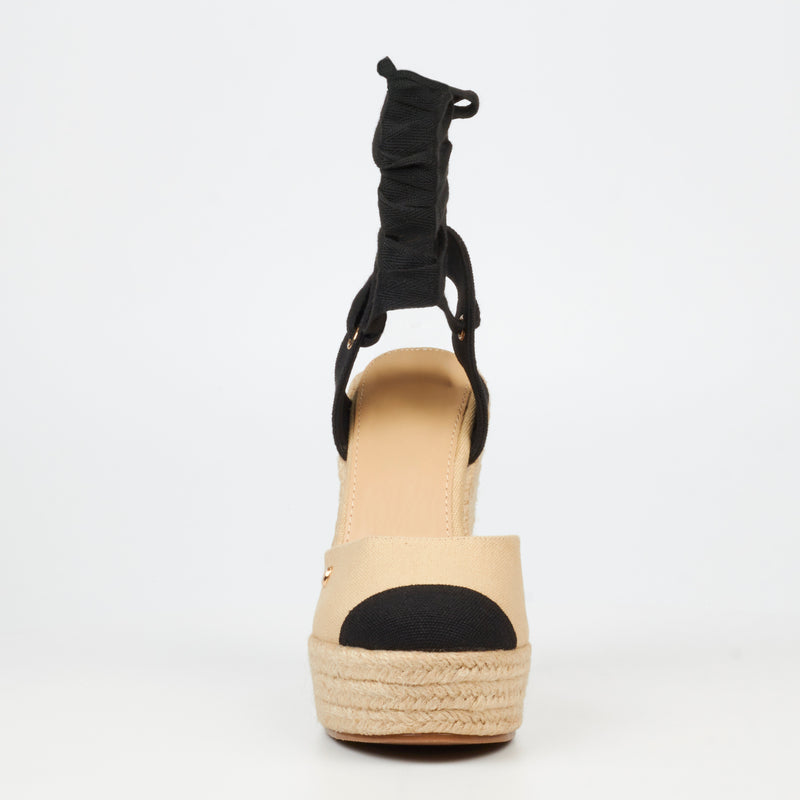 Miss Black Moniker 11 Wedge - Black footwear Miss Black