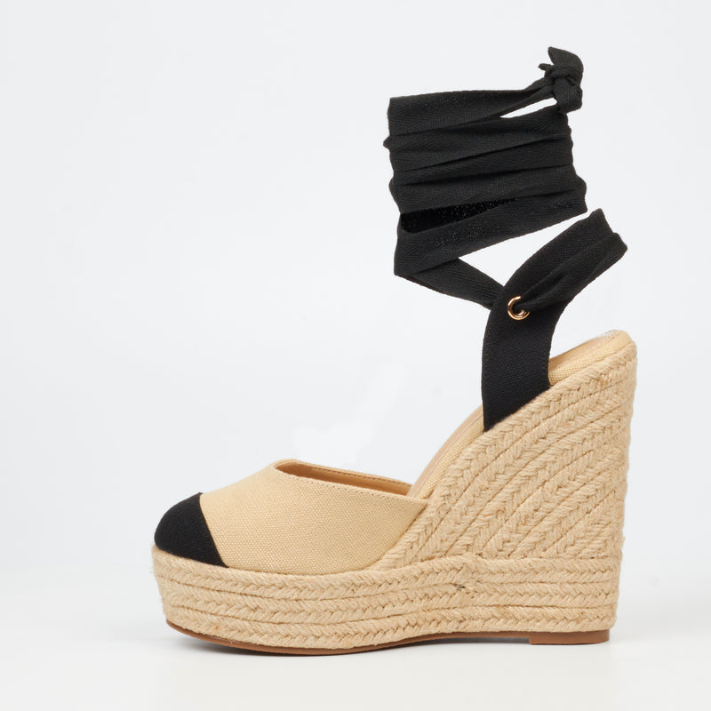 Miss Black Moniker 11 Wedge - Black footwear Miss Black