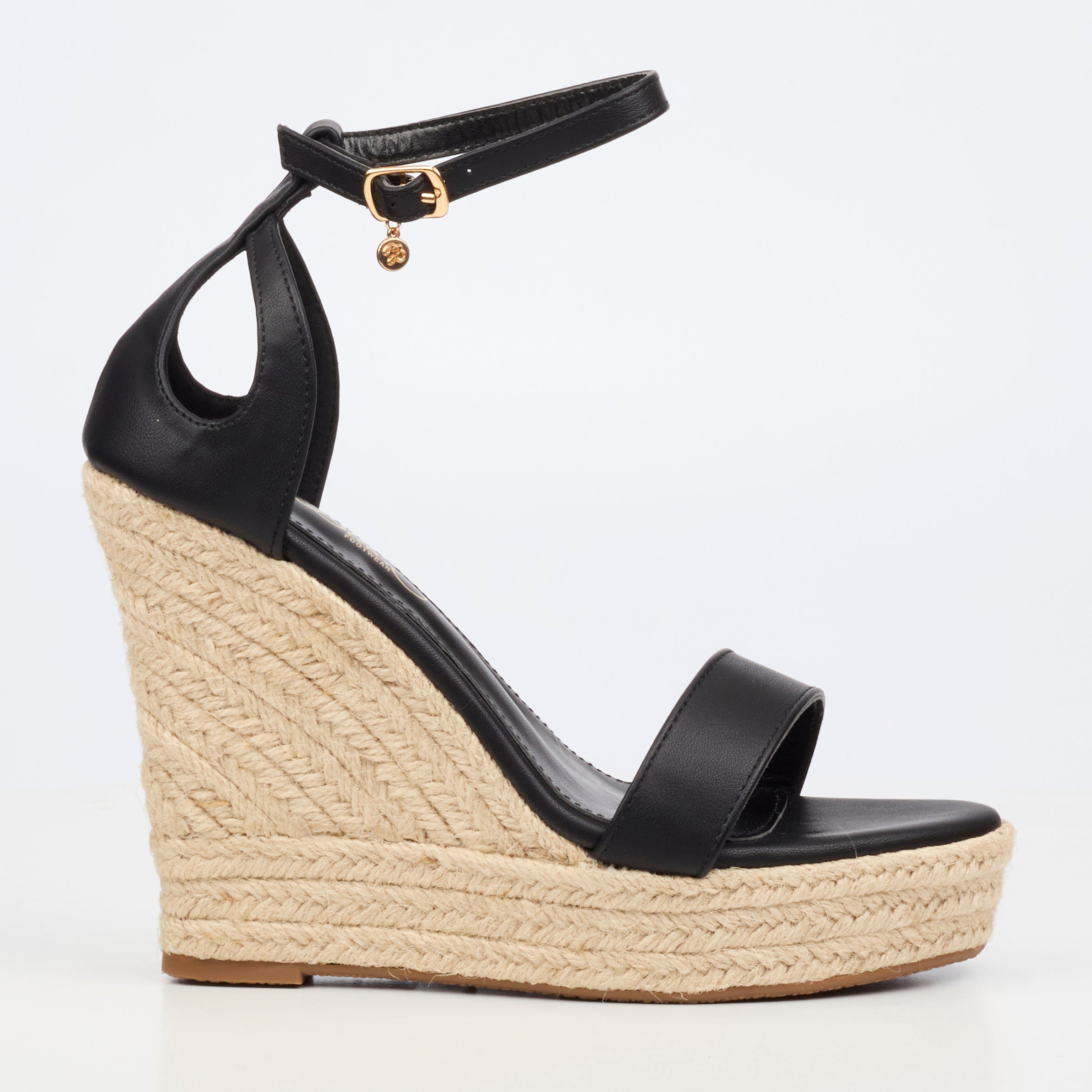 Miss Black Moniker 12 Wedge - Black footwear Miss Black