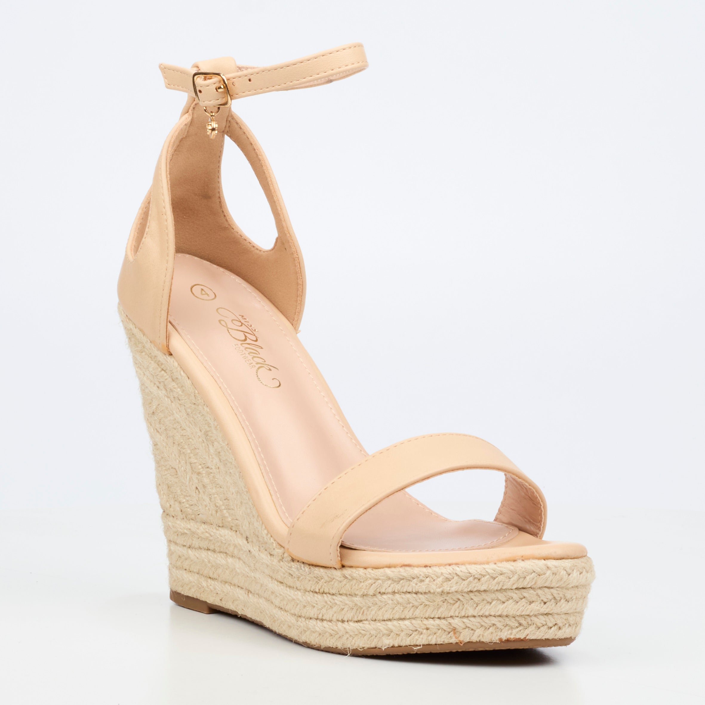 Miss Black Moniker 12 Wedge - Natural footwear Miss Black