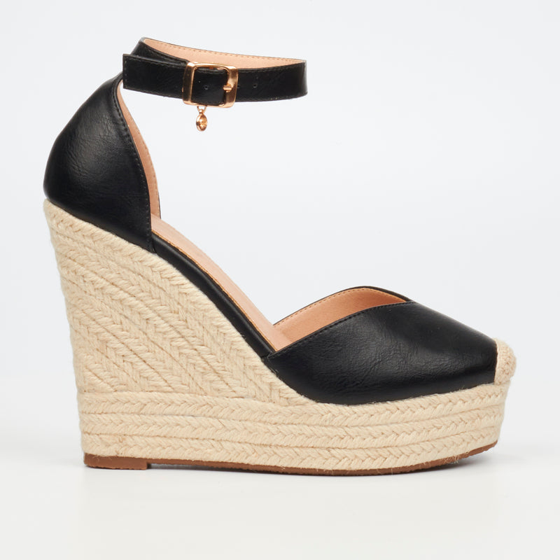 Miss Black Moniker 6 Wedge - Black footwear Miss Black   