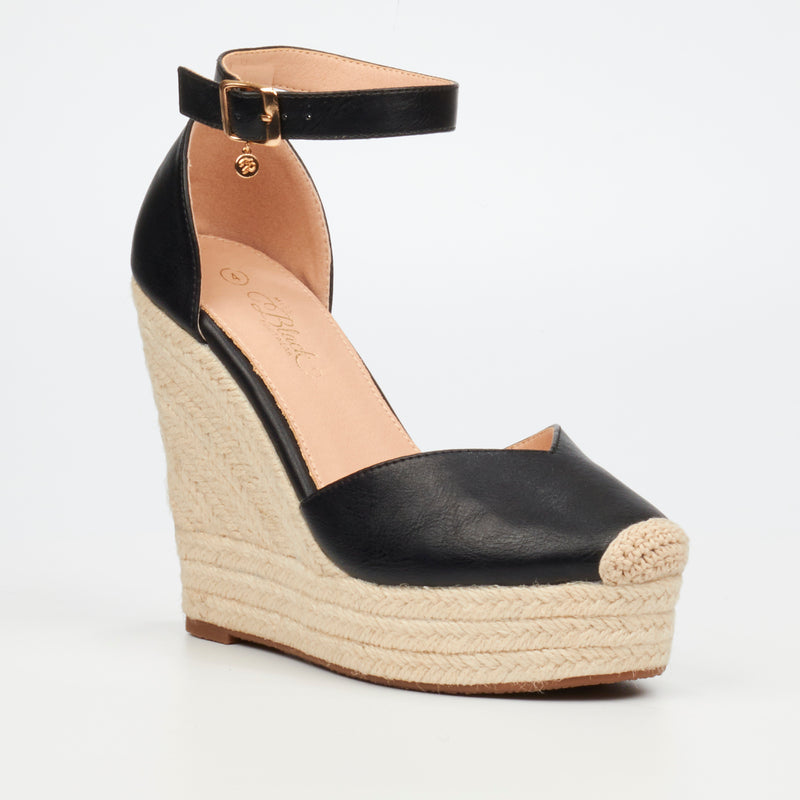 Miss Black Moniker 6 Wedge - Black footwear Miss Black   