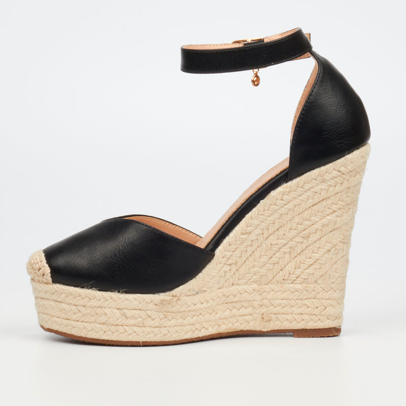 Miss Black Moniker 6 Wedge - Black footwear Miss Black   