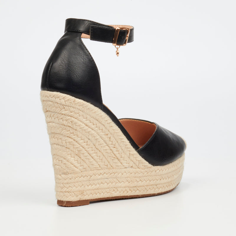 Miss Black Moniker 6 Wedge - Black footwear Miss Black   