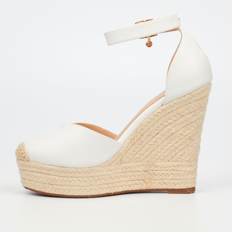 Miss Black Moniker 6 Wedge - White footwear Miss Black   