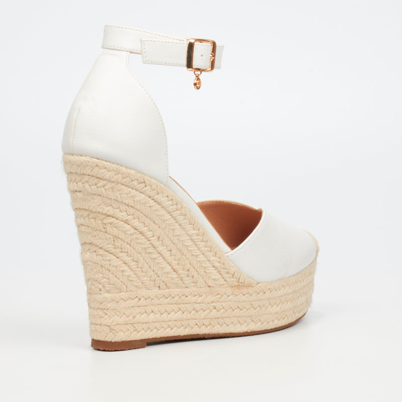 Miss Black Moniker 6 Wedge - White footwear Miss Black   