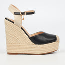 Miss Black Moniker 9 Wedge - Black footwear Miss Black