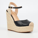 Miss Black Moniker 9 Wedge - Black footwear Miss Black