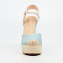 Miss Black Moniker 9 Wedge - Blue footwear Miss Black