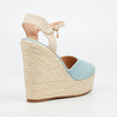 Miss Black Moniker 9 Wedge - Blue footwear Miss Black