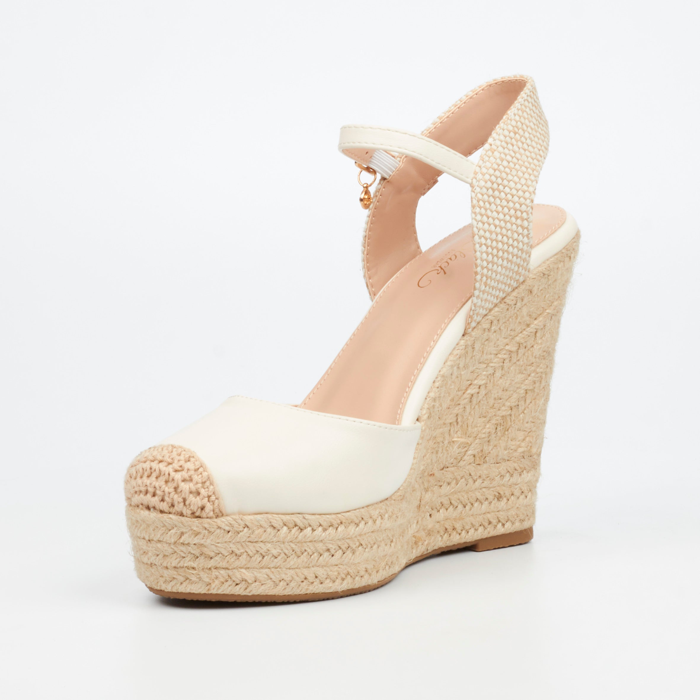 Miss Black Moniker 9 Wedge - Ivory