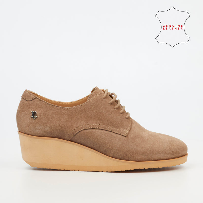 Nicci Tyler Morrison 1 Handcrafted Suede Casual Shoe - Taupe footwear Nicci Tyler