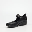 Butterfly Classics Moxie 1 Faux Leather Low Wedge - Black footwear Butterfly Classics