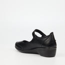 Butterfly Classics Moxie 1 Faux Leather Low Wedge - Black footwear Butterfly Classics